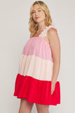 Color Block Tiered Dress
