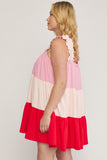 Color Block Tiered Dress