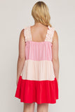 Color Block Tiered Dress