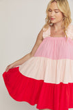 Color Block Tiered Dress