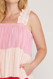 Color Block Tiered Dress
