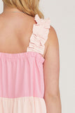 Color Block Tiered Dress