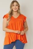 entro tiered ruffle babydoll top