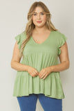 entro tiered ruffle babydoll top