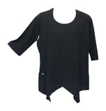 ezze wear Dotty Gauze Cotton Ginger Tunic, Black