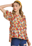 UMGEE USA Floral Babydoll Top