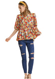 UMGEE USA Floral Babydoll Top