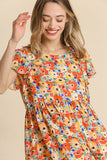 Floral Babydoll Dress, Red