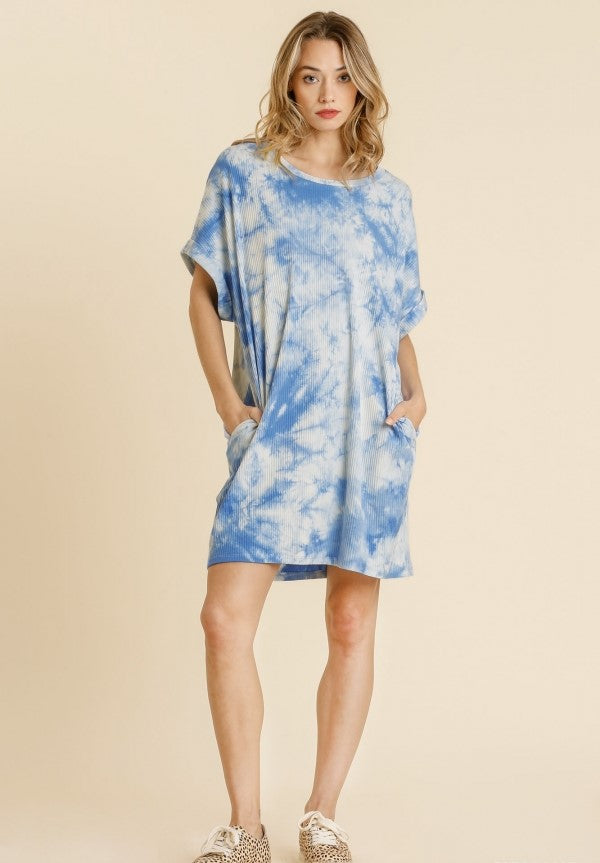 umgee  usa Ribbed Tie Dye Dress