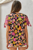 Embroidered Floral Babydoll Top