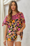 Andree by unit / Savanna Jane Floral Babydoll Embroidered Top