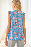 Flutter Sleeve Embroidered Top