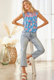Flutter Sleeve Embroidered Top