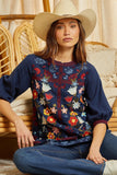 Andree by unit / Savanna Jane Floral Embroidered Button Top