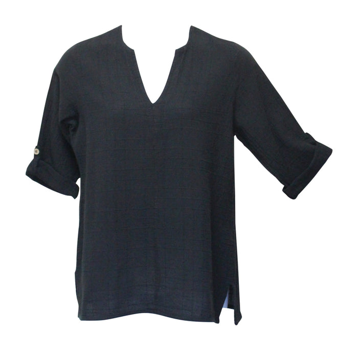 Ezze Wear Dotty Gauze Cotton Teah Tunic Top