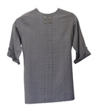 Dotty Gauze Cotton Teah Top, Taupe