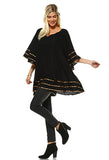 Kimono Sleeve Swing Top, Black
