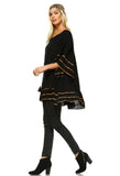 Kimono Sleeve Swing Top, Black