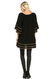 Kimono Sleeve Swing Top, Black