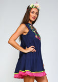 Beaded & Fringe Bohemian Mini Dress