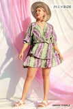 Tie Dye Ruffled Layered Dress