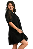 Floral Applique Tiered Dress