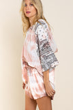 Paisley Mixed Print Top