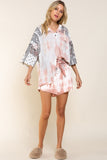 Paisley Mixed Print Top