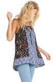 Bohemian Halter Neck Top, Black