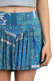 Bohemian Printed Shorts, Aqua