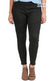 Washed Moto Jeggings, Black