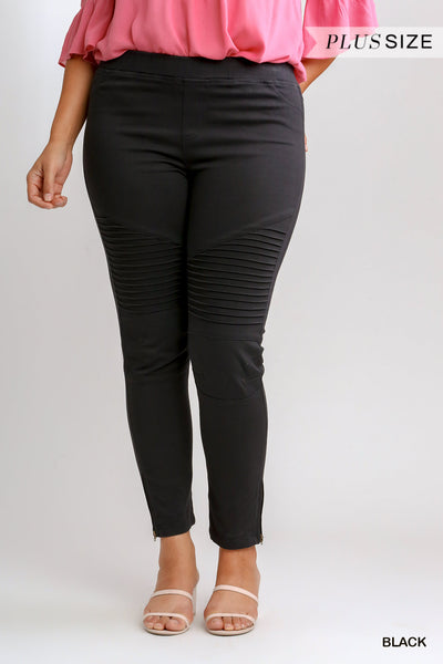 umgee Washed Moto Jeggings, Black – Violet Skye Boutique