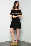 Antigua Off the Shoulder Dress, Black