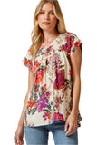 andree by unit / SAVANNA JANE / Floral Cap Sleeve Blouse