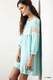 Peak of Lace Baby Doll Dress, Light Sage