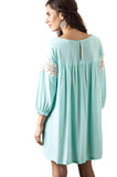 Peak of Lace Baby Doll Dress, Light Sage