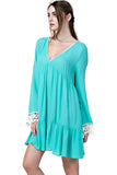 Bell Sleeve Lace Dress, Jade