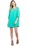 Lattice Baby Doll Dress, Green