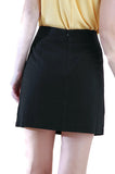 Floral Embroidered High Waist Mini Skirt, Black