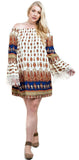 Tuscan Off The Shoulder Mini Dress, Tan