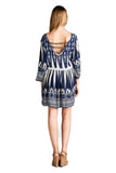 Geometric Mini Dress, Blue