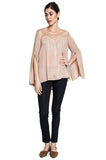Angel Sleeve Tribal Blouse, Mocha