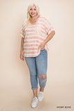 Striped Pocket Top, Rose