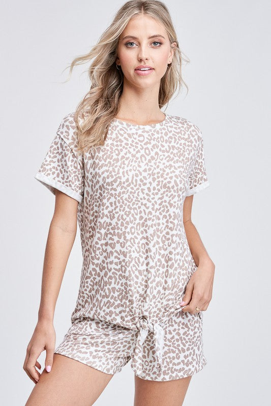 Leopard Loungewear Short Set