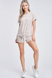 leopard loungewear shorts set