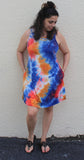 Royal Multi Tie Dye Dress