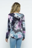 Cowl Asymmetric Tie Dye Top