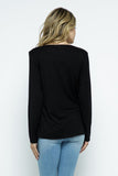 Cowl Asymmetric Top, Black
