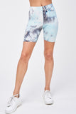 Starlet Tie Dye Shorts Set, Mint & Navy