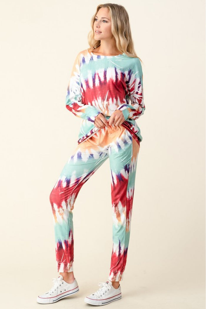 Ink Art Tie Dye Jogger Set